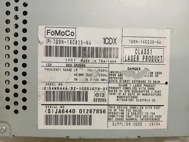 Unità Autoradio 7G9N-14C230-NA Jaguar XF I 2011