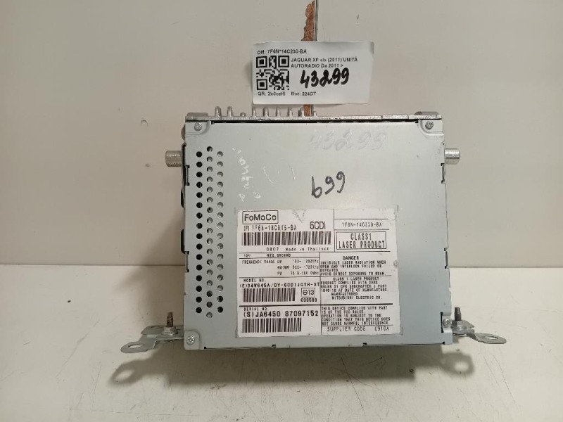 Unità Autoradio 7F6N-14C230-BA Jaguar XF I 2011