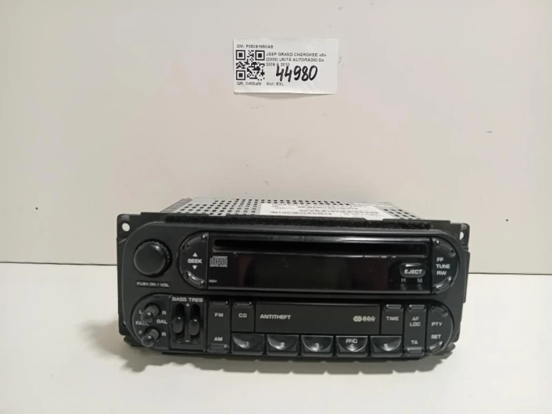 Unità Autoradio P05091650AB Jeep Grand Cherokee III 2005