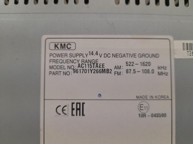 Unità Autoradio 961701Y266MB2 Kia Picanto III 2011