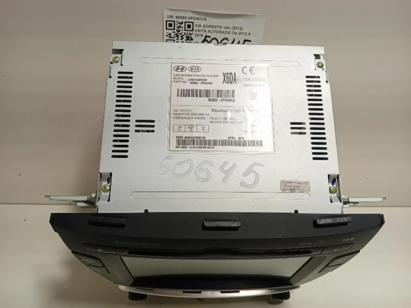 Unità Autoradio 96560-2PDA0VA Kia Sorento III 2012