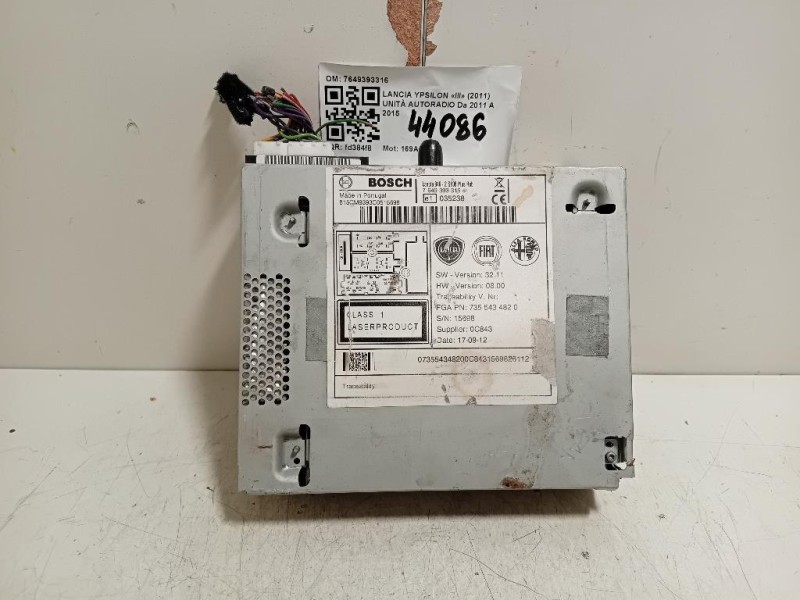 Unità Autoradio 7649393316 Lancia Ypsilon III 2011