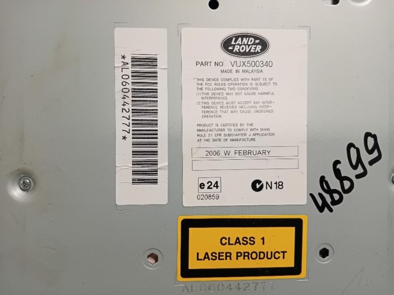 Unità Autoradio VUX500340 Land Rover Range Rover Sport I 2005