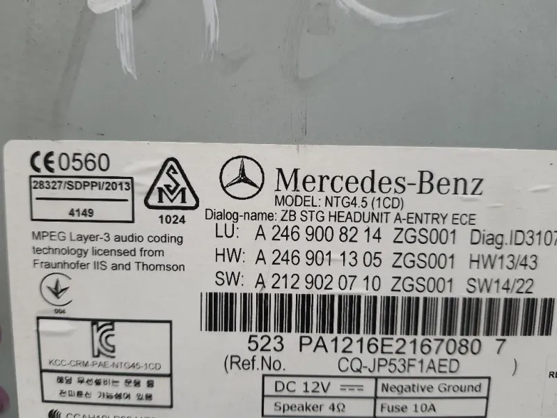 Unità Autoradio A2469008214 Mercedes Classe A W176 2013