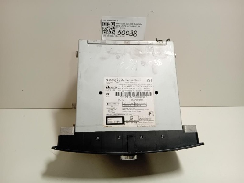 Unità Autoradio A2469006810 Mercedes Classe B W246 2012