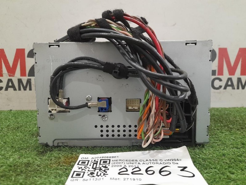 Unità Autoradio A2049068901 Mercedes Classe C W204 2007