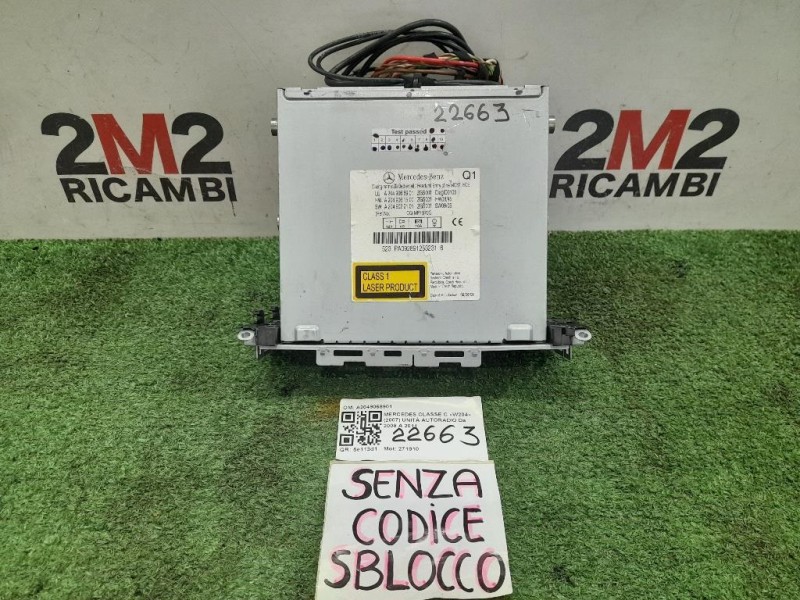 Unità Autoradio A2049068901 Mercedes Classe C W204 2007
