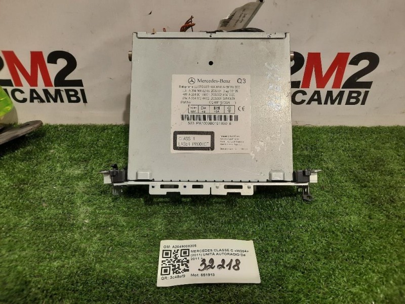 Unità Autoradio A2049008205 Mercedes Classe C W204 2011