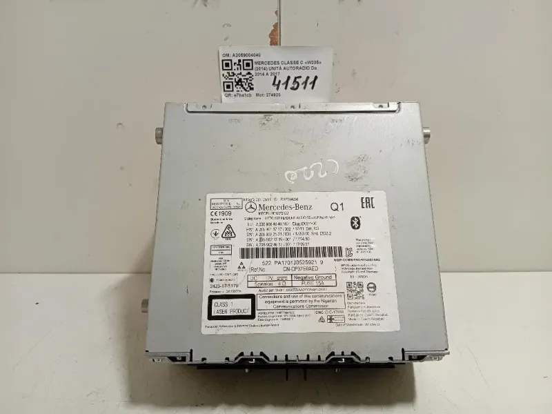 Unità Autoradio A2059004040 Mercedes Classe C W205 2014