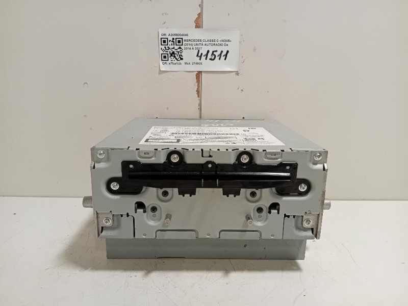 Unità Autoradio A2059004040 Mercedes Classe C W205 2014