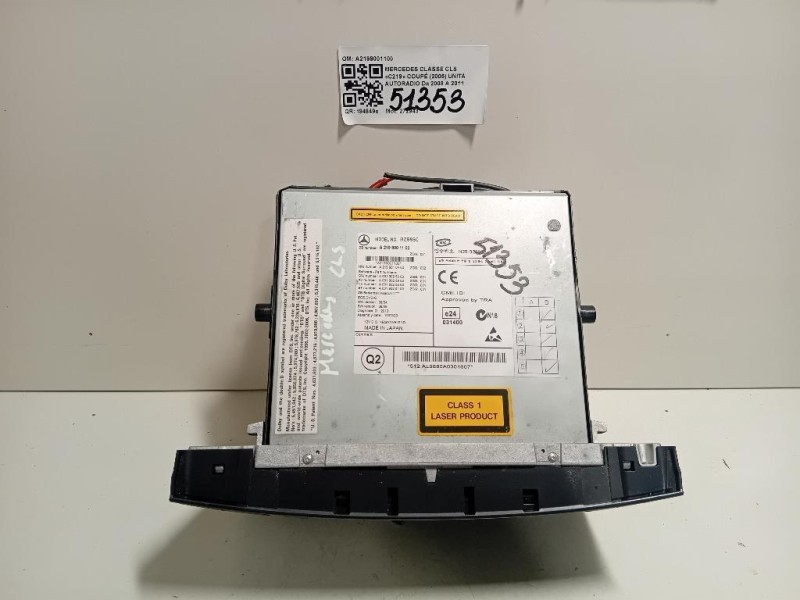 Unità Autoradio A2199001100 Mercedes Classe CLS C219 Coupé 2005