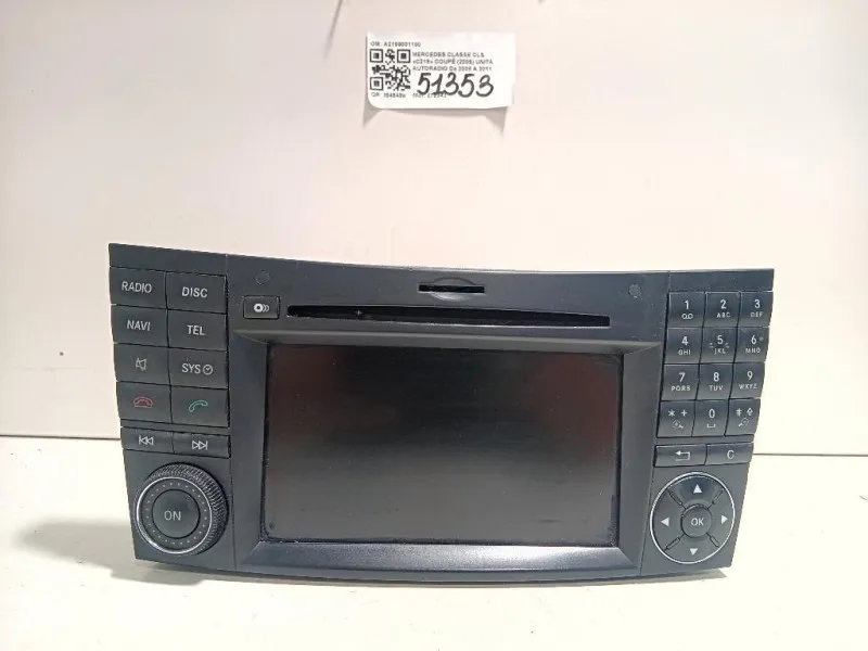 Unità Autoradio A2199001100 Mercedes Classe CLS C219 Coupé 2005