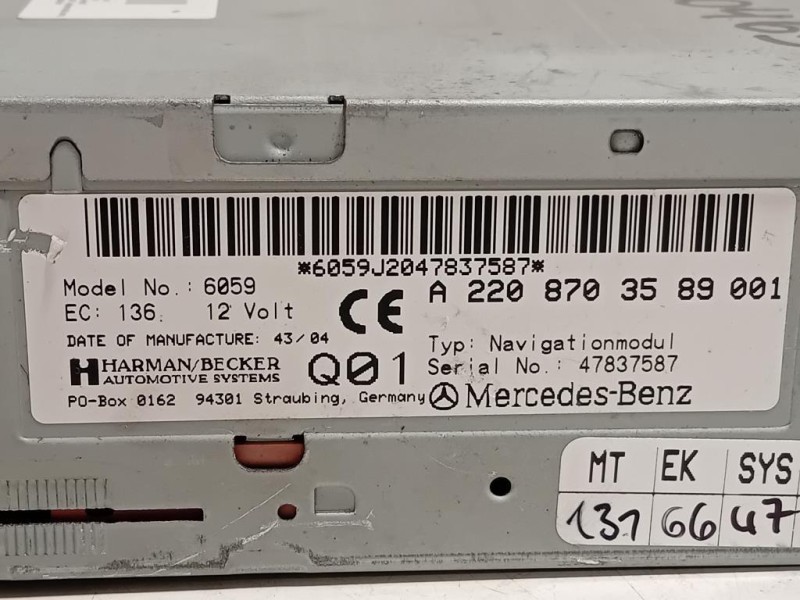 Unità Autoradio A2208703589001 Mercedes Classe E W211 2002