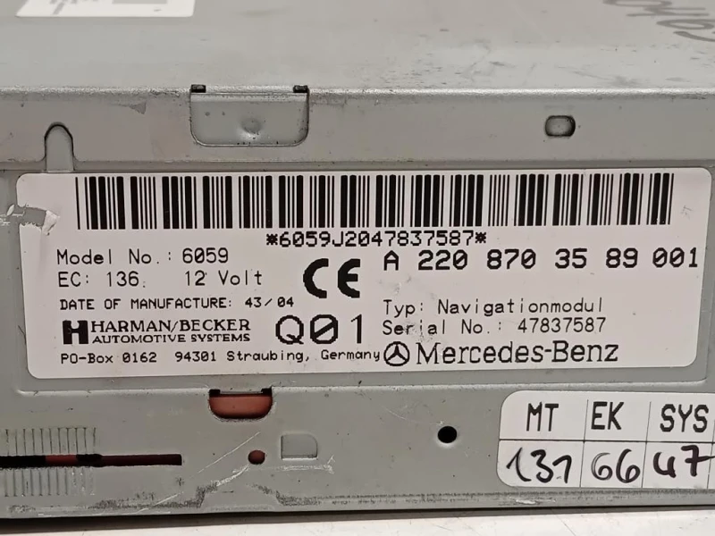 Unità Autoradio A2208703589001 Mercedes Classe E W211 2002