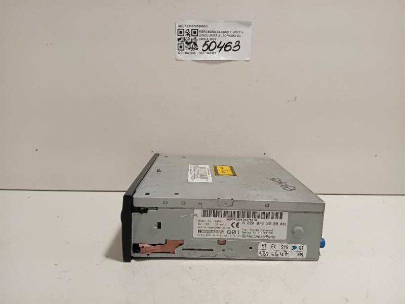 Unità Autoradio A2208703589001 Mercedes Classe E W211 2002