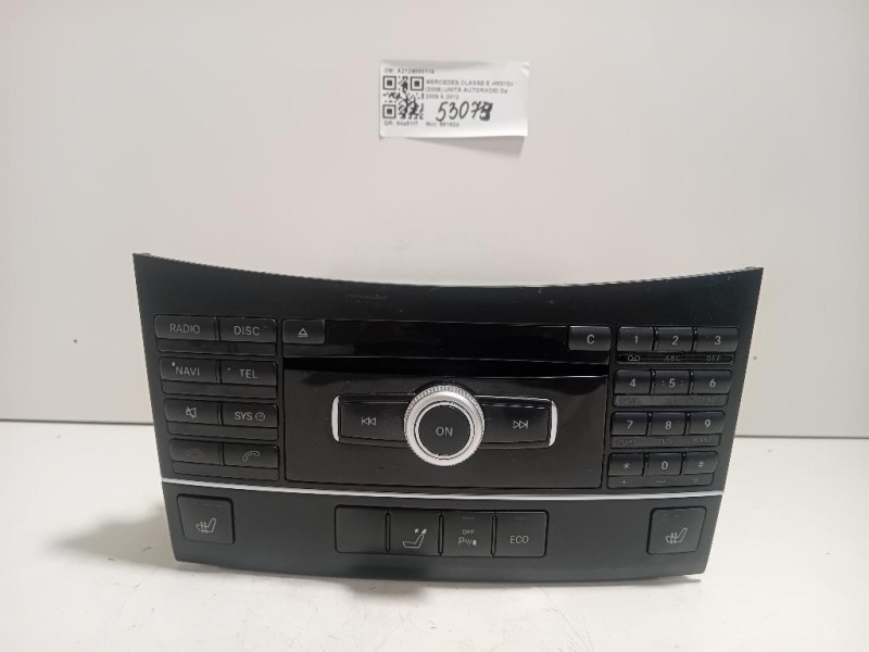 Unità Autoradio A2129000114 Mercedes Classe E W212 2009