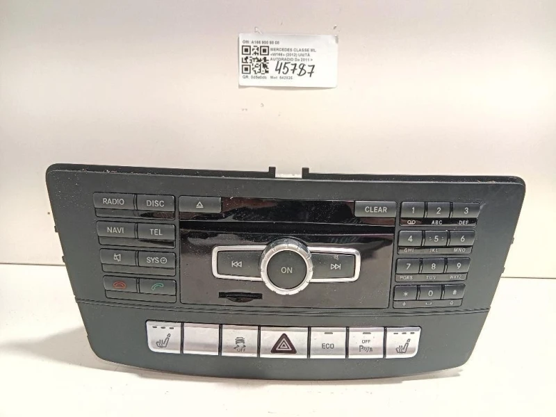 Unità Autoradio A166 900 98 08 NO CODICE SBLOCCO Mercedes Classe ML W166 2012