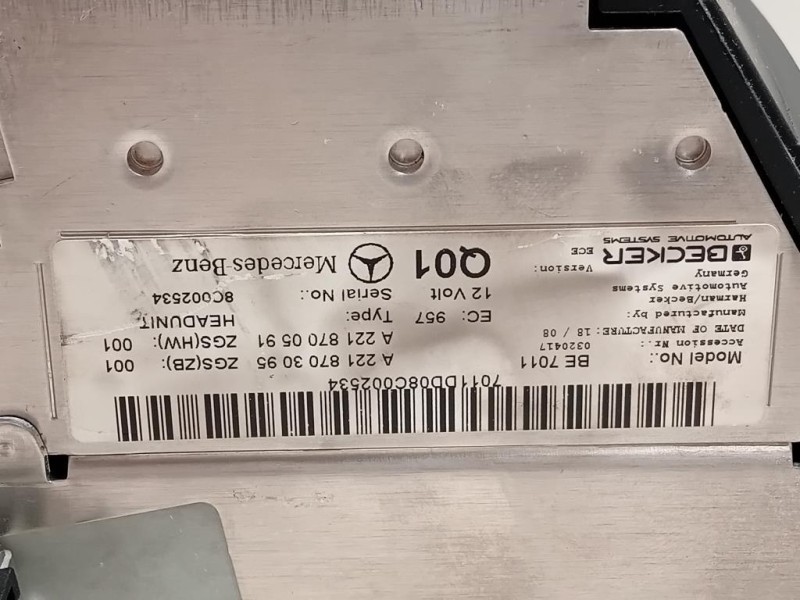 Unità Autoradio A2218703095 Mercedes Classe S W221 2006