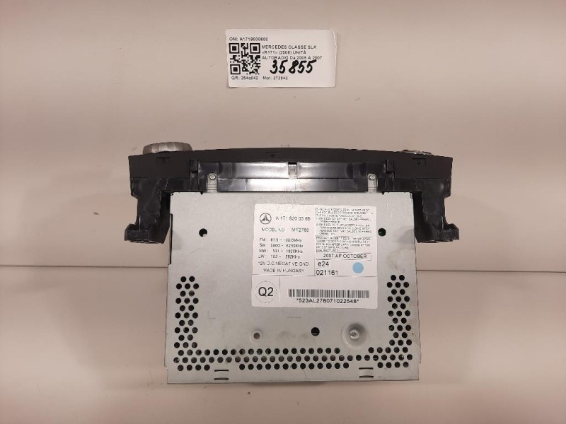 Unità Autoradio A1719000600 Mercedes Classe SLK R171 2004