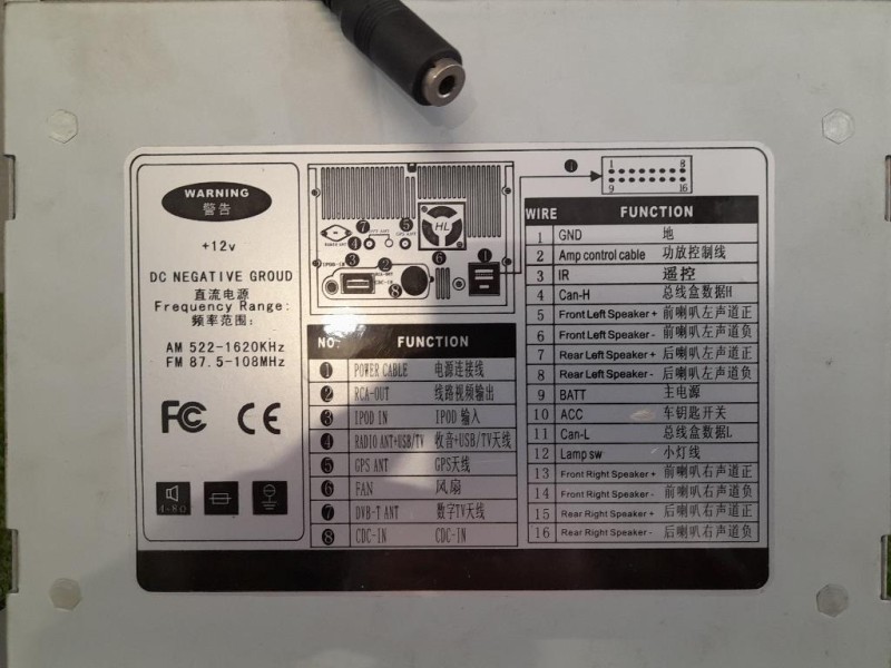 Unità Autoradio HL-8822GB HUALINGAN Mercedes VITO W639 2004