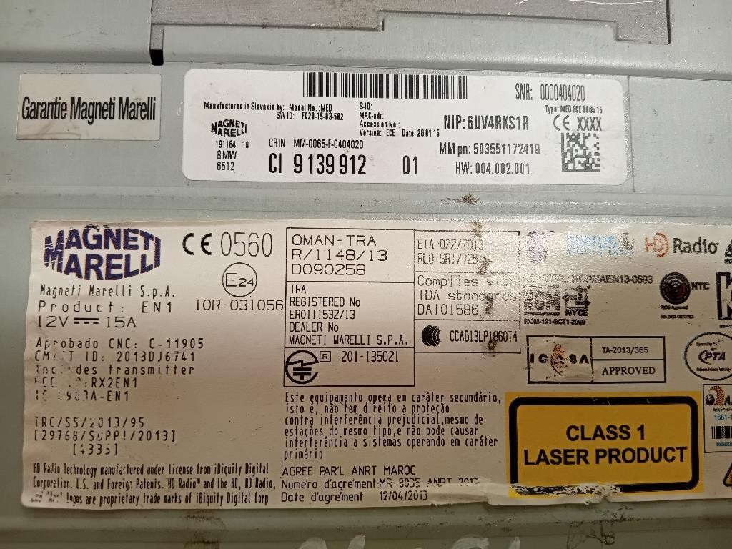 Unità Autoradio 9139912-01 Mini MINI Cooper F55 2014