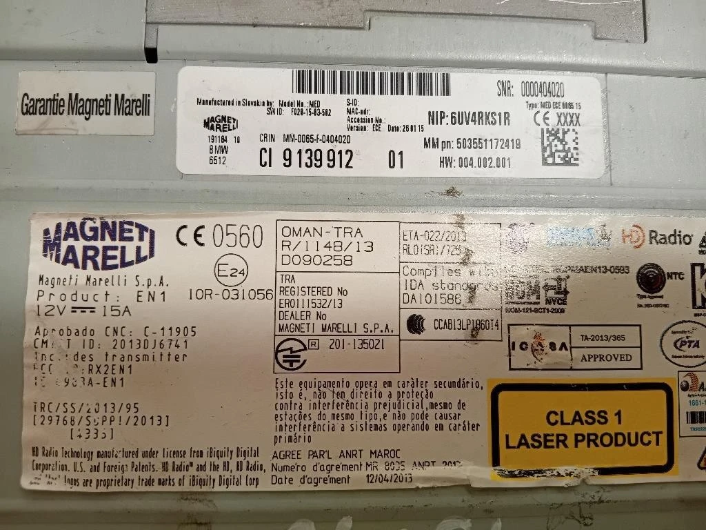 Unità Autoradio 9139912-01 Mini MINI Cooper F55 2014