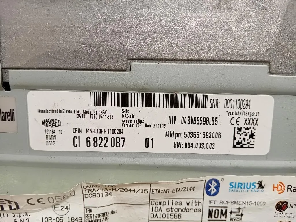 Unità Autoradio 6822087 Mini MINI Cooper F56 2014