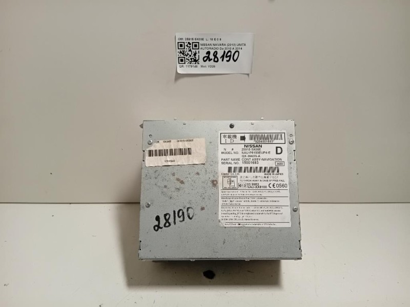 Unità Autoradio 25915 5X00E Nissan Navara 2010