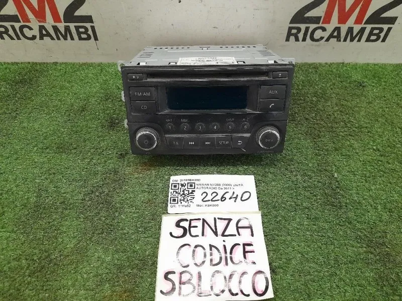 Unità Autoradio 28185BH30D Nissan Nv200 2009