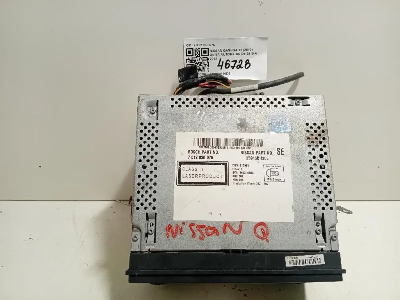 Unità Autoradio 7 612 830 076 Nissan Qashqai+2 2010