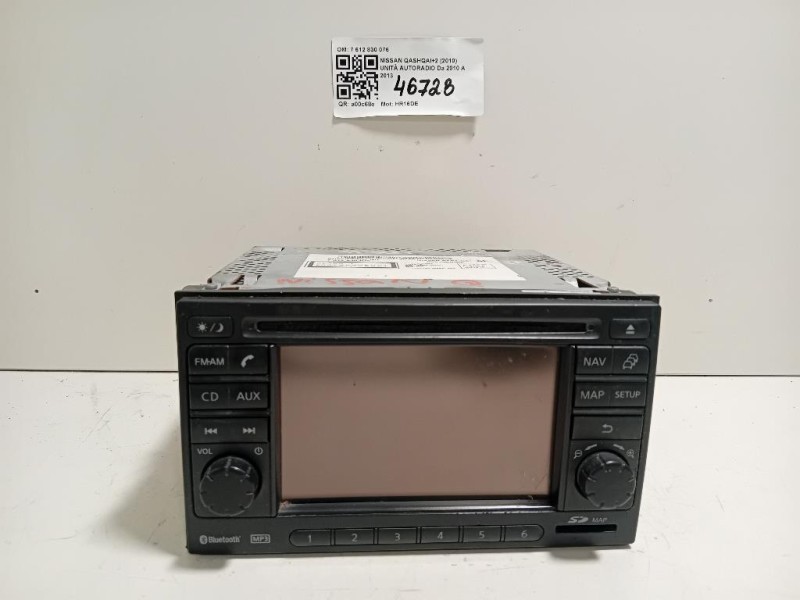 Unità Autoradio 7 612 830 076 Nissan Qashqai+2 2010