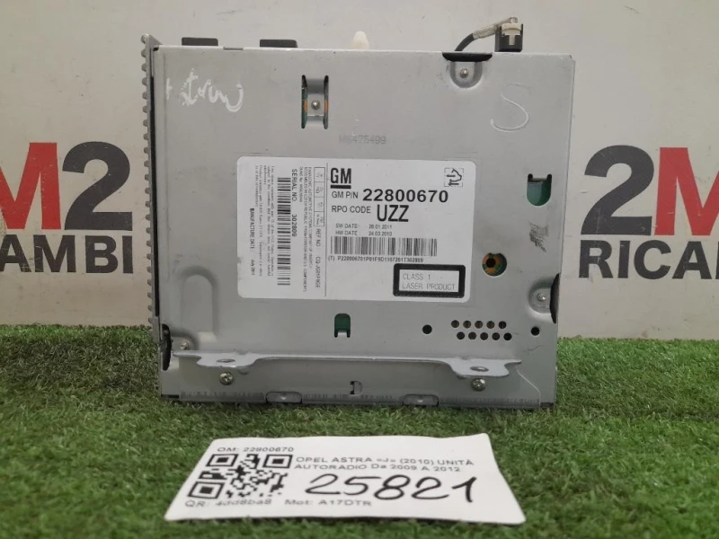 Unità Autoradio 22800670 Opel Astra J 2010