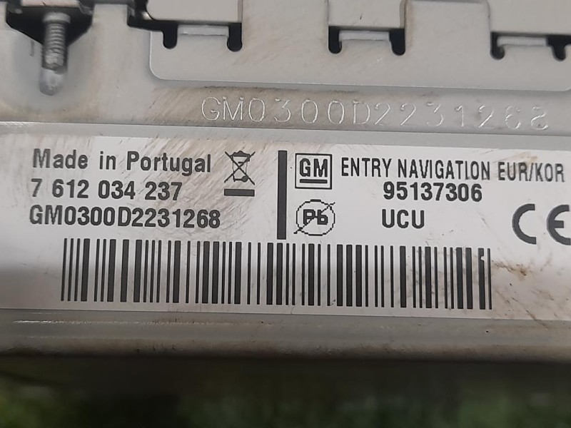 Unità Autoradio 95137306 Opel Astra J 2012
