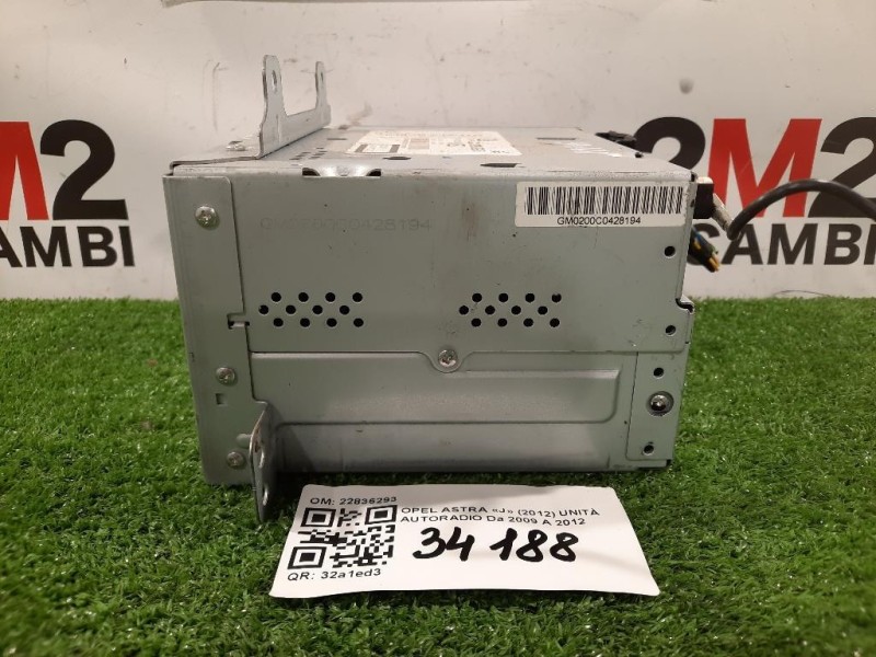 Unità Autoradio 22836293 Opel Astra J 2012