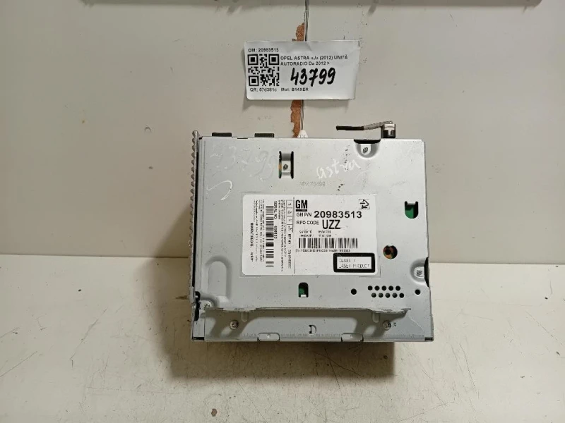 Unità Autoradio 20983513 Opel Astra J 2012