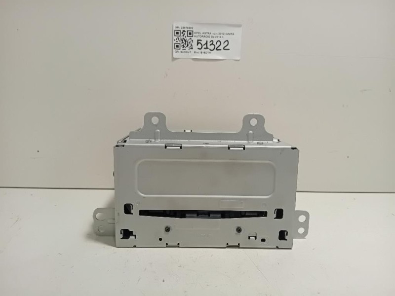 Unità Autoradio 22976602 Opel Astra J 2012