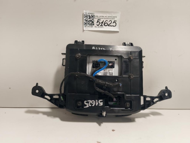 Unità Autoradio 42342511 Opel Astra K 2016