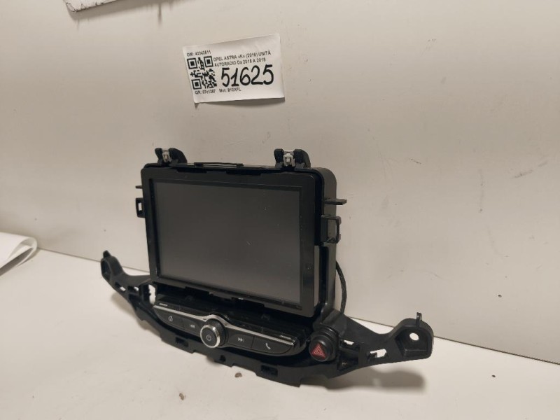 Unità Autoradio 42342511 Opel Astra K 2016