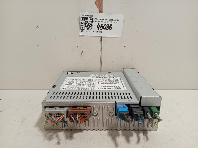 Unità Autoradio 42438258 Opel Astra K 2016