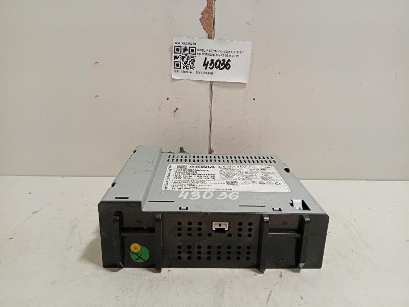 Unità Autoradio 42438258 Opel Astra K 2016