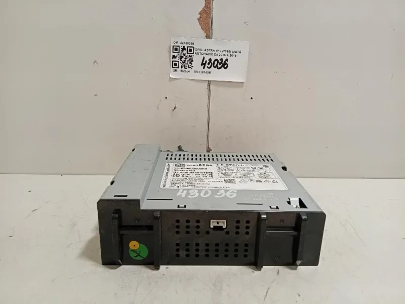Unità Autoradio 42438258 Opel Astra K 2016