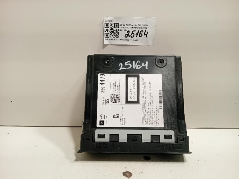 Unità Autoradio Opel Astra K SW 2016