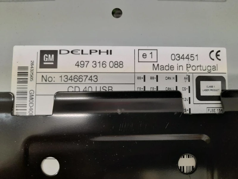 Unità Autoradio 13466743 Opel Corsa D 2011