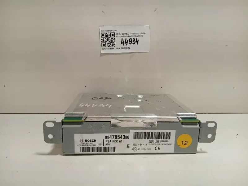 Unità Autoradio 9847854380 Opel Corsa F 2019