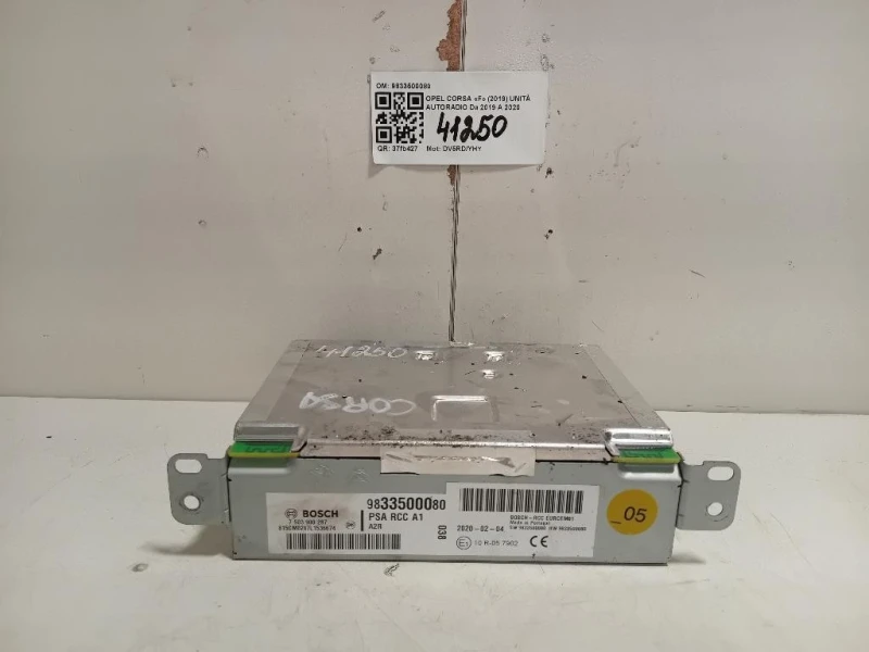 Unità Autoradio 9833500080 Opel Corsa F 2019