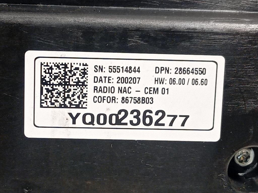 Unità Autoradio 28664550 Opel Crossland X 2017