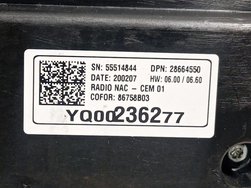 Unità Autoradio 28664550 Opel Crossland X 2017