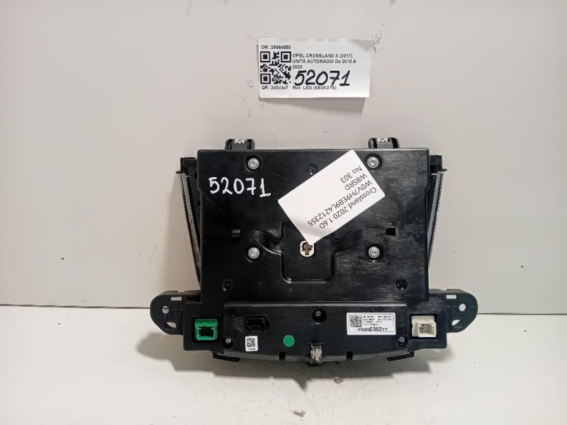 Unità Autoradio 28664550 Opel Crossland X 2017