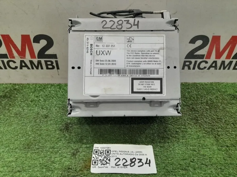 Unità Autoradio 13337251 Opel Insignia A 2009