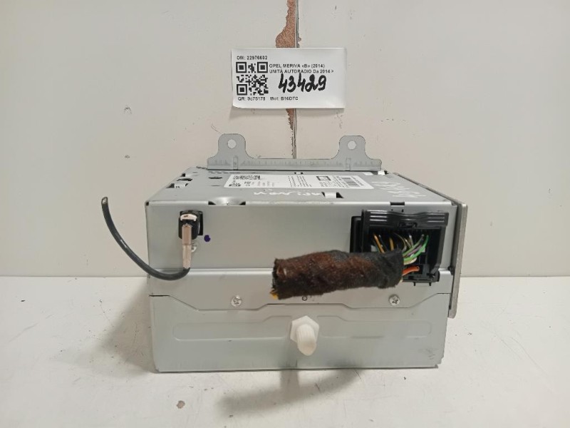 Unità Autoradio 22976602 Opel Meriva B 2014